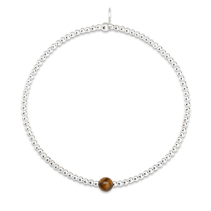 Signature Silver Tiger's Eye November Birthstone IMERAKI Bracelet
