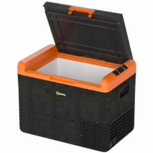 Outsunny Nevera Portátil Eléctrica 40L Refrigerador de Coche 12V/24V hasta -20℃ con Pantalla LED Táctil 58,7x36,5x43,8cm Negro