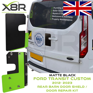 Ford Transit Custom Anti-Theft Rear Security Shield Protection Plate (Black)