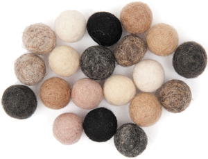Boules en feutre - Mixte nature