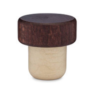 22.5 mm Brown Wood Head Bar Top Corks - 404194SS