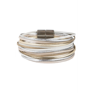 Jolie Metallic Leather Bracelet