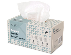Scrummi waffle facial towels (80)