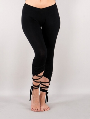 'Legging court pointu "Lï-Jadea", Noir'