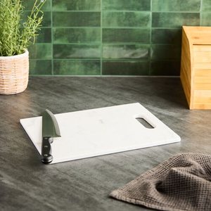 Fiesta Joy Marble Cutting Board with Handle