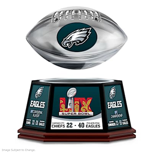 Eagles Super Bowl LIX Levitating Football Sculpture