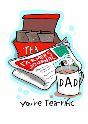 You're Tea-rific Dad Tea Illustrated Father's Day Card