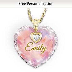 Sketchbook And Personalized Heart Pendant Necklace Gift Set