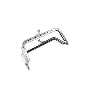 Fermoir rectangle pour sac à main 100 mm - Argent