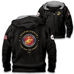 250th Anniversary USMC Men?s Hoodie Size Large (42-44)