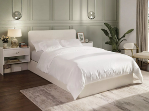 GFW Chiswick Side-Lift Upholstered Ottoman Bed Natural