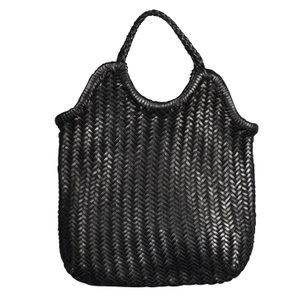 Hand Woven Hand Woven Tote 'Paola' - Black
