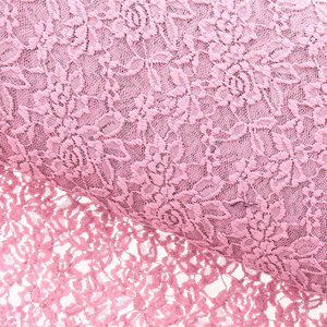 Tissu dentelle stretch Glamour - Vieux rose