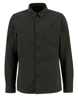 Barbour Washed Mens Overshirt - Forest
