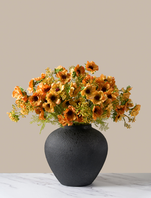 Faux Poppy Arrangement - Sunrise (12 stems / 60 Poppy heads)