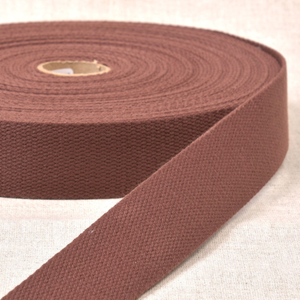 Sangle polyester aspect coton - Marron foncé