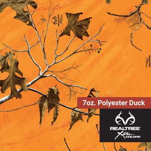 7 oz. Polyester Duck - Realtree Mini Xtra Orange - 58"