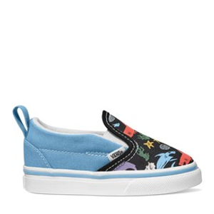 Vans Infant Boys Slip-On Velcro Glow Sharks Trainers Blue/Multi