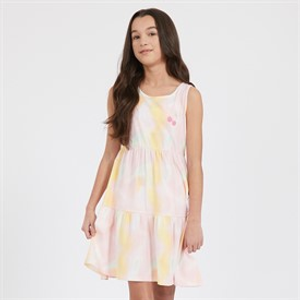 Board Angels Girls Tie Dye Cherry Dress Multi