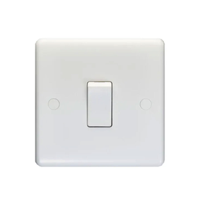 Eurolite PL3130 Enhance White Plastic 1 Gang 10A Intermediate Plate Switch