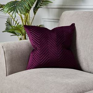 TRIANGLE STITCH DEEP PURPLE 45x45 Cushion