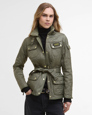Barbour International Womens Polarquilt Jacket - Dusky Khaki