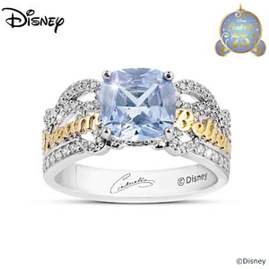 Disney Cinderella 75th Anniversary Ring Size 7