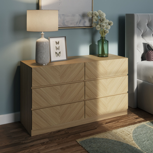 Gfw Catania 3+3 Drawer Chest - Euro Oak