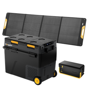 BougeRV New CRD2 V2.0 61QT Dual Zone 12V Portable Fridge with 240Wh Battery
