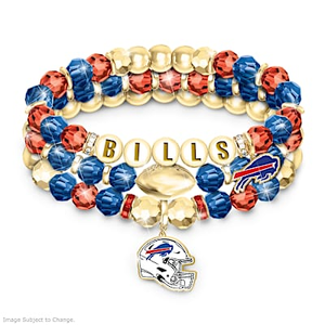 Buffalo Bills Beaded Bracelet Set