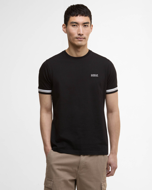 Barbour International Bruce Mens Tipped Cuff T-Shirt - Black
