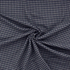 Tissu flanelle à carreaux - Bleu