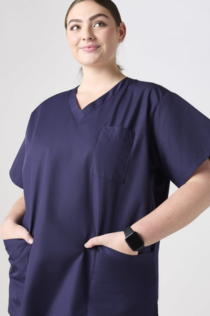 SJ Unisex Lightweight Scrub Top, Navy