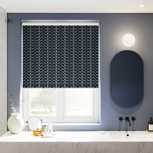 Orla Kiely Linear Stem, Navy Whale - Roller Blind