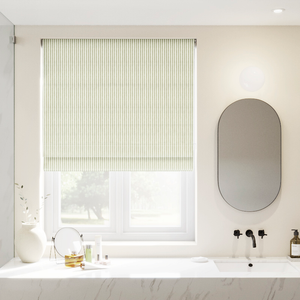 Emily Bond Oscar Stripe, Sage - Roman Blind