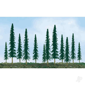 JTT Scenic Conifer, 6in to 10in, O-Scale, (12 per pack) 92012
