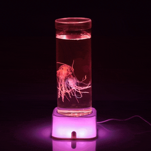 LED Jelly Fish Colour Changing Lamp with Square Base