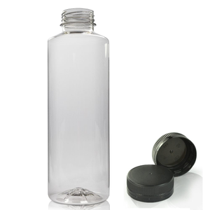 750ml Recycled Plastic Juice Bottle With Screw Cap - Black