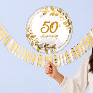Gold 50th Anniversary Balloon
