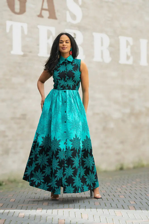 Cairo Blue Maxi Dress