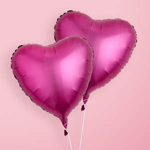 Pink Hearts Balloon Duo