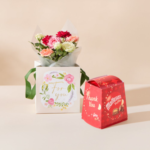 Tri Colour Rose Plant & Thank You Maltesers Gift Set