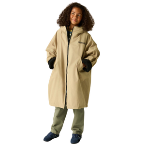 Regatta Kids Spirit Of Adventure Waterproof Changing Robe - 9 - 13 Yrs / Oat/Black