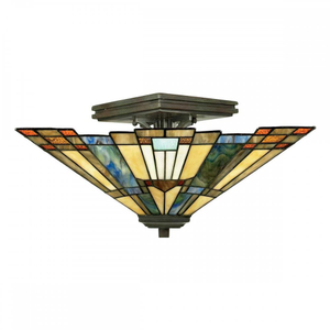 QZ-INGLENOOK-SF Inglenook 2 Light Semi-Flush Valiant Bronze