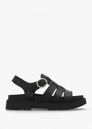 Clairemont Way Black Leather Fisherman Sandals