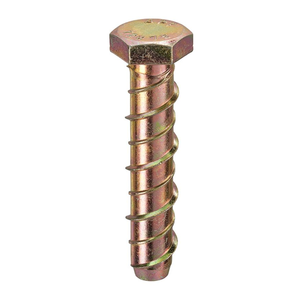 Thunderbolt 12mm x 150mm Hexagon Head Masonry Anchor Zinc Yellow Plated (Pack of 20)
