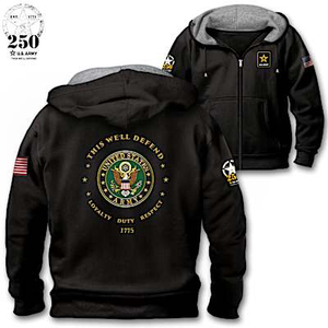 250th Anniversary Army Men's Hoodie Size XX-Large (50-52)