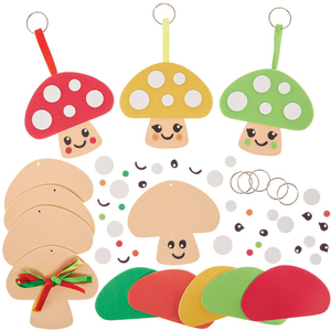 Paddenstoel sleutelhanger & tashanger kits