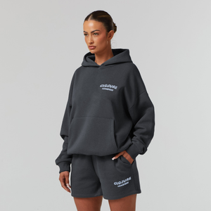 Bubble Print Hoodie Twinset | Charcoal
