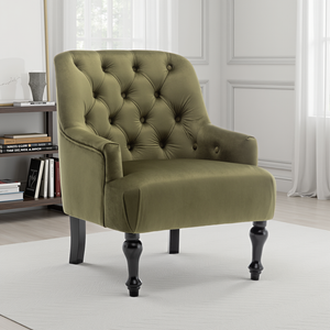 Velvet Sage Green Armina Accent Chair